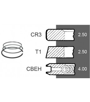 3030-ZN119 Pierścienie 3szt 100mm bez turbo