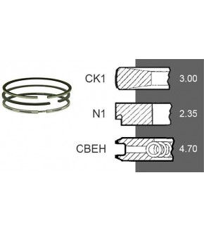 7030-ZN143 Pierścienie 3szt. 111.76mm