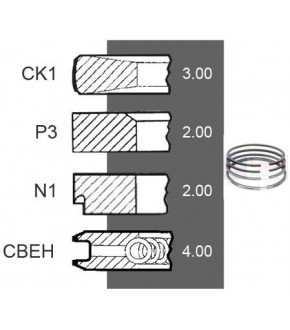 5030-ZN165 Pierścienie 3szt 105mm