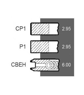 8030-ZN178 Pierścienie 3szt. 110mm