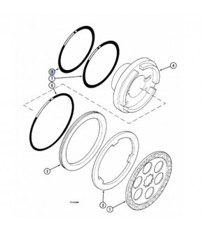 2014-HA95 Oring tłoka hamulowego Case,1536081C1, 238-8367, 2388367,