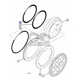 2014-HA95 Oring tłoka hamulowego Case,1536081C1, 238-8367, 2388367,