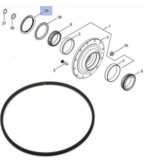 2016-ON214 Zgarniacz uszczelniacza Case,New Holland, 192x205x7mm,87390352, 