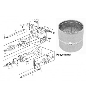 1016-ON11 Tulejka wału napędowego 50x55x50mm, L58229, L62838, L63510 , 