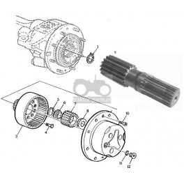 1016-ON34 Wałek atakujący układu planetarnego 132mm Z-22/16 ,04423358, F149300020030, L110240,