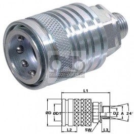 2018-HY28 Szybkozłącze gniazdo grzybkowe M16x1,5 zew,HP101L1016