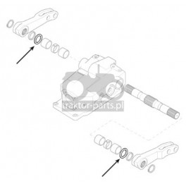 2019-PR39 Uszczelka lewa do wałka podnośnika Case ,A178380