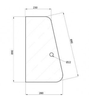 2020-KA6 Szyba drzwi XL P/L Case ,3233053R1, 3233053R2, 