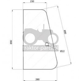 2020-KA6 Szyba drzwi XL P/L Case ,3233053R1, 3233053R2,