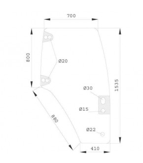 2020-KA8 Szyba drzwi P Case JXU,MXM,New Holland TM,TL,TS,82019225, 82036000, 82066001