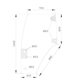 2020-KA9 Szyba drzwi L Case JXU,MXM,New Holland TM,TL,T,82019226, 82036001