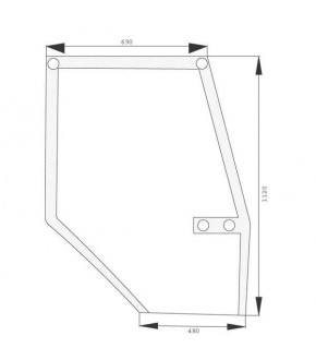 2020-KA10 Szyba drzwi Case 5000 L,1546817C2, 248723A1 