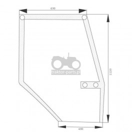 2020-KA10 Szyba drzwi Case 5000 L,1546817C2, 248723A1