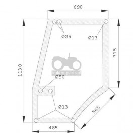 2020-KA12 Szyba drzwi Case 5000 Maxxum L ,1330931C1, 1330931C2