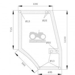 2020-KA13 Szyba drzwi Case 5000 Maxxum P,1330930C1, 1330930C2