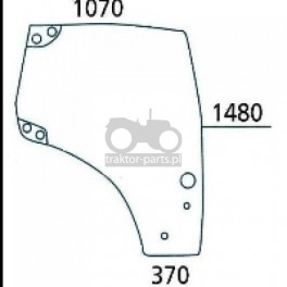 2020-KA26 Szyba drzwi L Case,New Holland,87560786, 650S027357