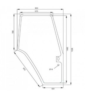 2020-KA28 Szyba drzwi lewa New Holland,82000396