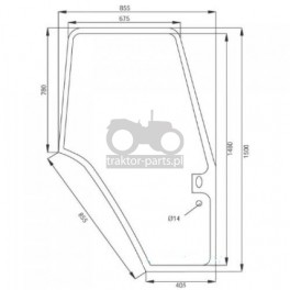 2020-KA28 Szyba drzwi lewa New Holland,82000396