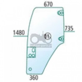 2020-KA29 Szyba drzwi lewa Case,New Holland,87620234