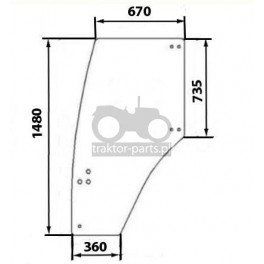 2020-KA30 Szyba drzwi prawa Case,New Holland,87620223