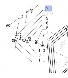 2020-KA103 Uchwyt szyby bocznej Case,New Holland,81871681