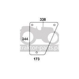 1020-KA1 Szyba przednia dolna L/P John Deere ,L57280