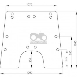 1020-KA2 Szyba przednia John Deere,AL71287