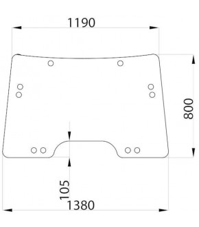 1020-KA7 Szyba przednia zielona John Deere,L155784, L171338