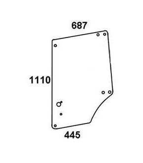 1020-KA10 Szyba drzwi L/P John Deere serii MC1,L57908, L63914,