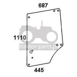 1020-KA10 Szyba drzwi L/P John Deere serii MC1,L57908, L63914,