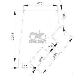 1020-KA13 JOHN DEERE,CLAAS,RENAULT-szyba drzwiowa P / L,RT6005010161