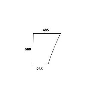 1020-KA15 Szyba drzwiowa dolna zielona John Deere,L62577