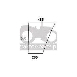 1020-KA15 Szyba drzwiowa dolna zielona John Deere,L62577