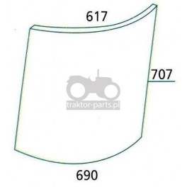 1020-KA18 Szyba drzwi górna kabiny SG2 John Deere,R50755,