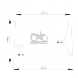 1020-KA22 Szyba boczna John Deere,L57977