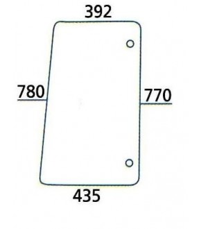 1020-KA23JOHN DEERE ,CLAAS,RENAULT - szyba boczna P / L ,RT6005010162