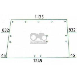 1020-KA26 Szyba tylna John Deere ,L36606 , L39247,