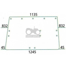 1020-KA26 Szyba tylna John Deere ,L36606 , L39247,