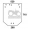 1020-KA39 Szyba tylna zielona John Deere, ER201044