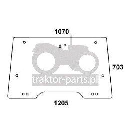 3020-KA2 Szyba przednia przezroczysta otwierana Massey Ferguson,3806580M4