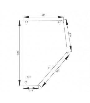 3020-KA5 Szyba drzwi Massey Ferguson seria 3000,3389398M1, 3389398M2,