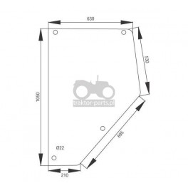 3020-KA5 Szyba drzwi Massey Ferguson seria 3000,3389398M1, 3389398M2,