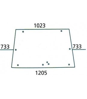 3020-KA18 Szyba tylna Massey Ferguson,3306547M2