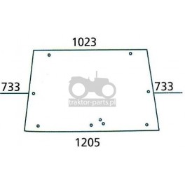 3020-KA18 Szyba tylna Massey Ferguson,3306547M2