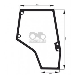 3020-KA32 Szyba drzwi prawych Massey Ferguson,4272771M1