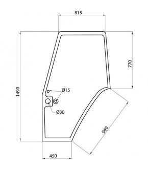 3020-KA36 Szyba drzwi prawych Massey Ferguson,3902124M1,