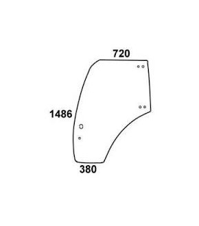 4020-KA2 Szyba drzwi lewa Deutz-Fahr Agrotron,04418951, 