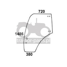 4020-KA2 Szyba drzwi lewa Deutz-Fahr Agrotron,04418951,