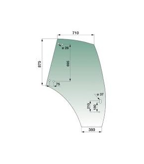4020-KA3 Szyba drzwi prawa Deutz-Fahr, 04418952