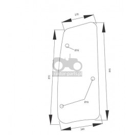 4020-KA4 Szyba boczna lewa Deutz-Fahr Agrotro,04418829